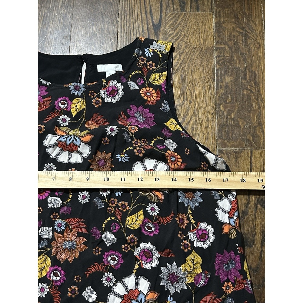 J. Jill Floral Tunic Mini Dress Sleeveless Floral Layer Hem Women Size S - Picture 3 of 6